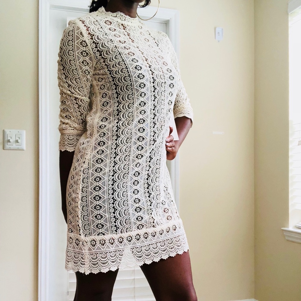 Cream Lace Dress